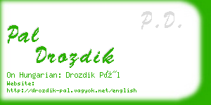 pal drozdik business card